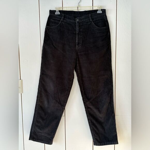VTG 90s Mens Corduroy Pants 34x32 Black 100% Cotton Grandpa Core - Picture 1 of 11